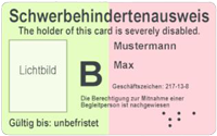 Schwerbehindertenausweis